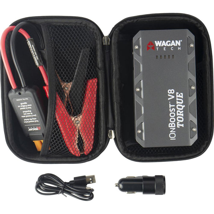 Wagan iOnBoost V8 Torque: Compact Lithium Jump Starter, Power Bank & LED Light EL7505
