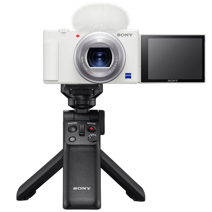 Sony ZV-1 Compact Digital 4K HDR Video Camera DCZV1/W + Vlogger Accessory Kit Bundle