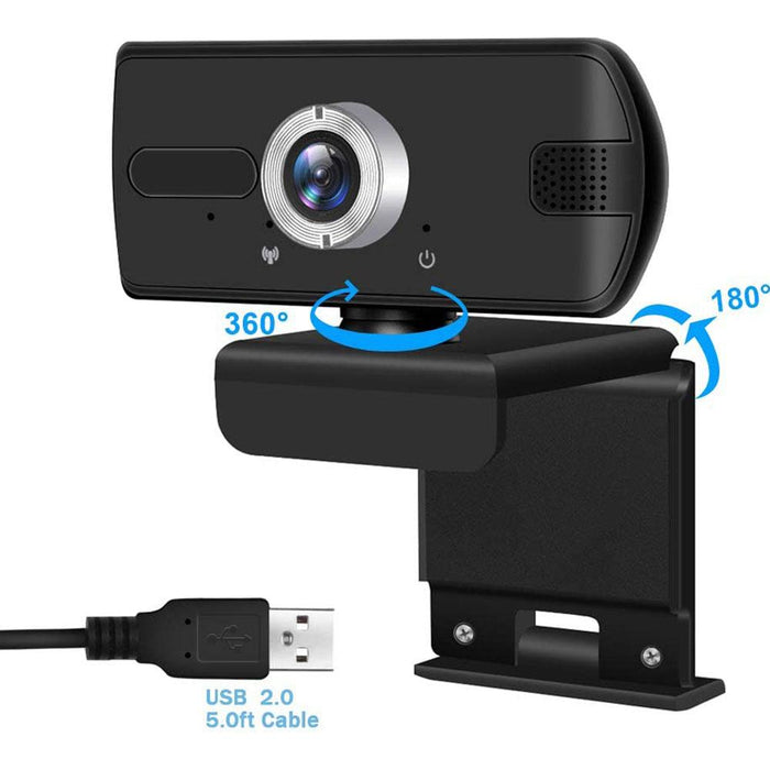 OULUCCI 1920 x 1080p USB Webcam with Microphone and Digital Noise Reduction