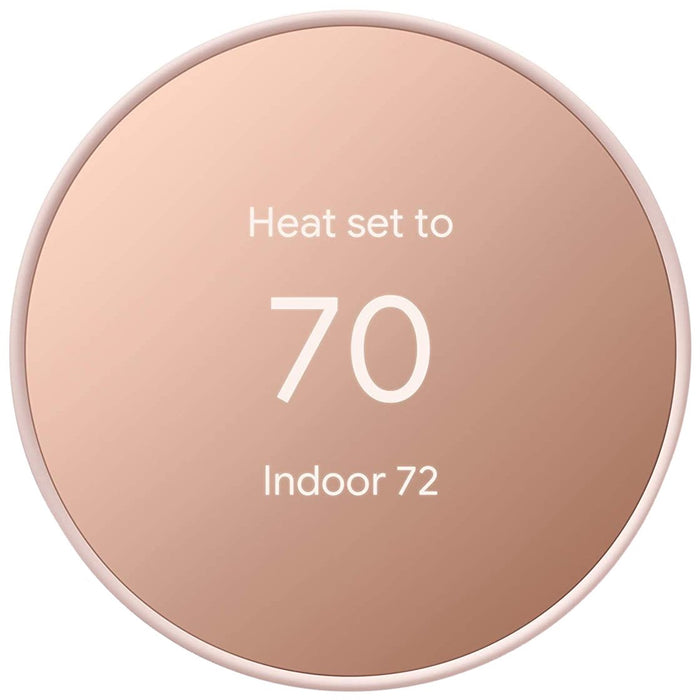 Google Nest Thermostat Smart Home Programmable Wifi Sand GA02082-US Bundle + Screen Cover