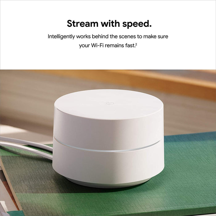 Google WiFi Mesh Network System Router AC1200 (GA02430-US) with Shelf Stand Bundle