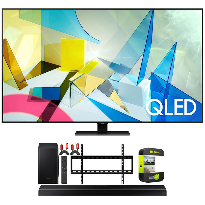 Samsung 65" QN65Q80TA Q80T QLED 4K UHD HDR Smart TV 2020 + 5.1ch Soundbar HW-Q60T Bundle