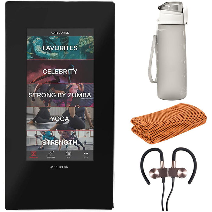 Echelon Reflect Smart Connect Fitness Touchscreen Workout Mirror + Accessories Bundle