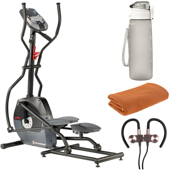Schwinn 100330 A40 Elliptical Exercise Machine + Accessories Bundle