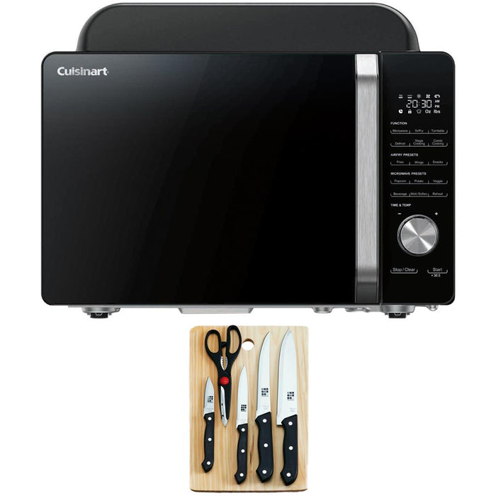 Cuisinart AMW-60 3-in-1 Microwave AirFryer Oven + 5pc Knife Set w/ Cutting Board