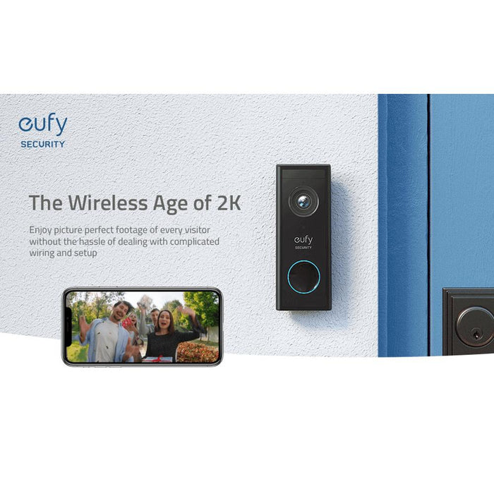 Eufy Wireless Video Doorbell 2K HD Two-Way Talk Battery Powered