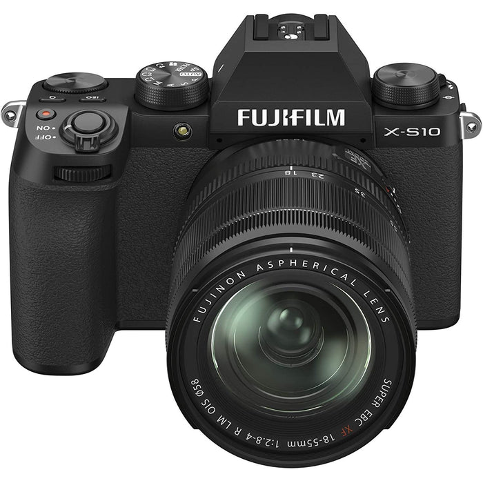 Fujifilm X-S10 Mirrorless Digital Camera + 18-55mm Lens Kit with 4K Video and IBIS Bundle