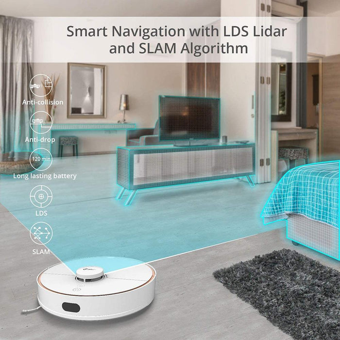 360 SMART NETWORK S7 Pro Robot Vacuum and Mop w/ LiDAR Navigation, Laser Mapping 360RCS7USA