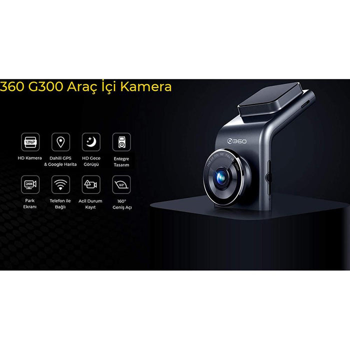 360 SMART NETWORK G300H Dash Camera with WiFi and Built-in GPS 360DCG300HUSA