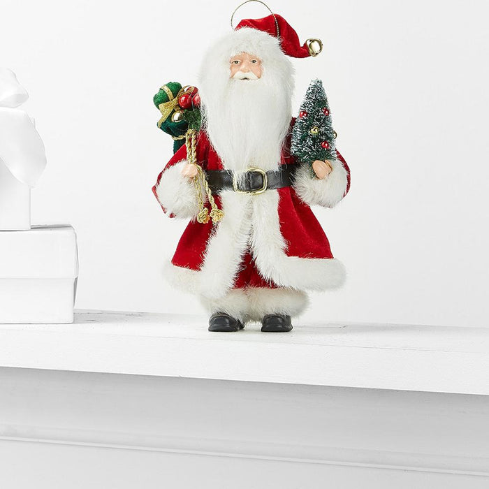 Holiday Lane Santa Ornament with Tree and Gift Bag - (11141225)