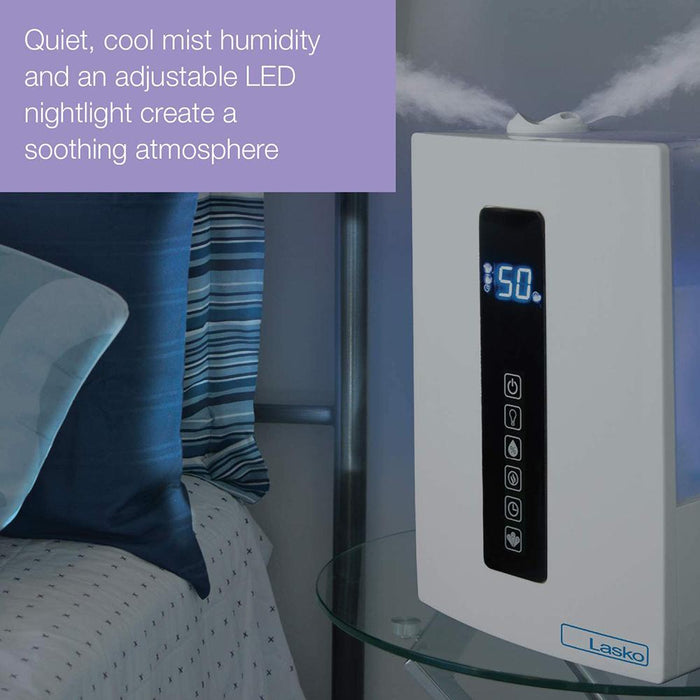 Lasko Warm and Cool Humidistat Ultrasonic Dual Mist Humidifiers - UH300