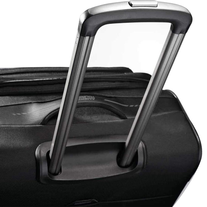 American Tourister 21" Zoom Expandable Softside Luggage with Dual Spinner Wheels, Black  Open Box