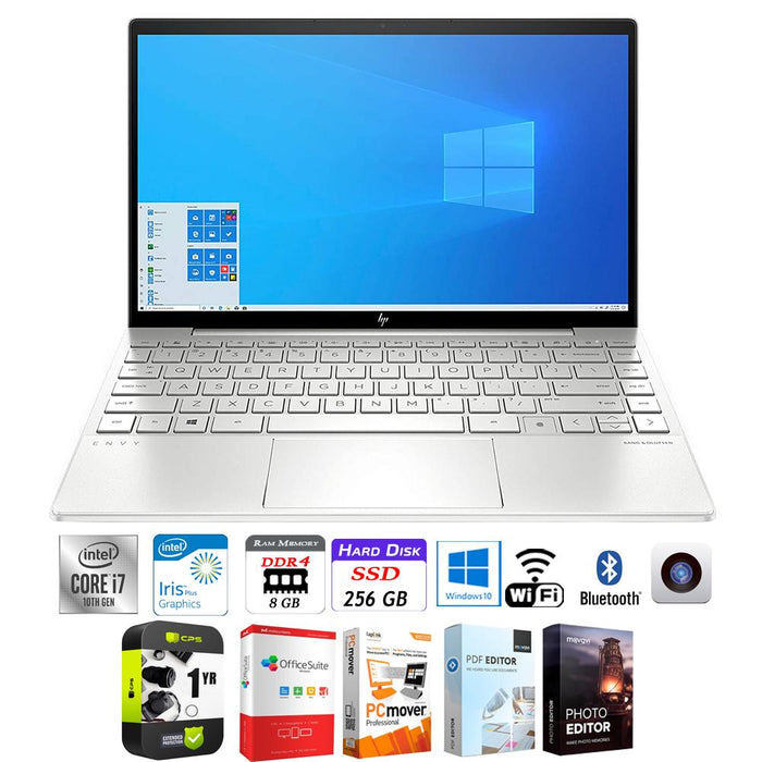 Hewlett Packard Envy 13.3" Intel i7-1065G7 8/256GB SSD Laptop 13-ba0010nr +Protection Plan Pack