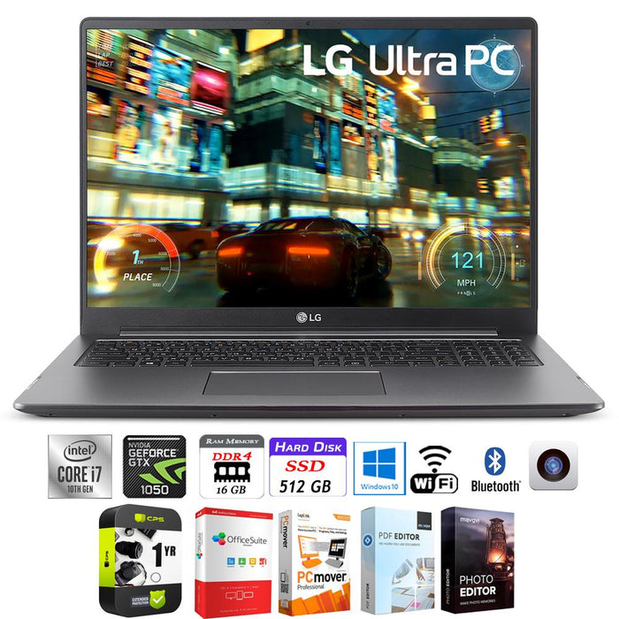 LG Ultra PC 17" Intel i7-10510U 16GB/512GB Ultra-Slim Laptop + Protection Plan Pack