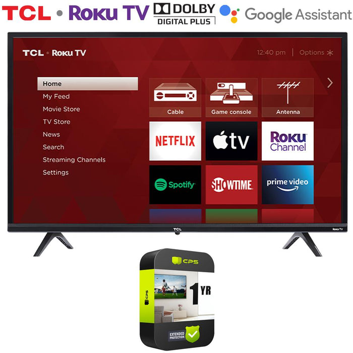 TCL 65S435 65" 4-Series 4K Ultra HD Smart Roku LED TV w/ Warranty Bundle