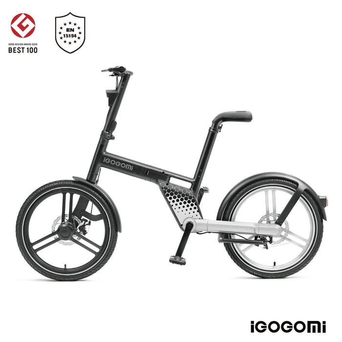 IGOGOMI 36V Electric Folding Portable Bike (White)