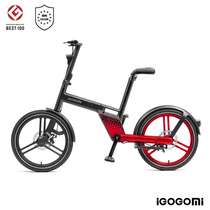 IGOGOMI 36V Electric Folding Portable Bike (Red)