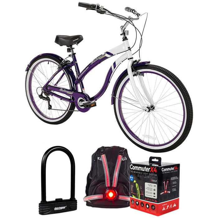 Kent 42693 26" Women's Oakwood Cruiser Bicycle w/ Accessories Bundle