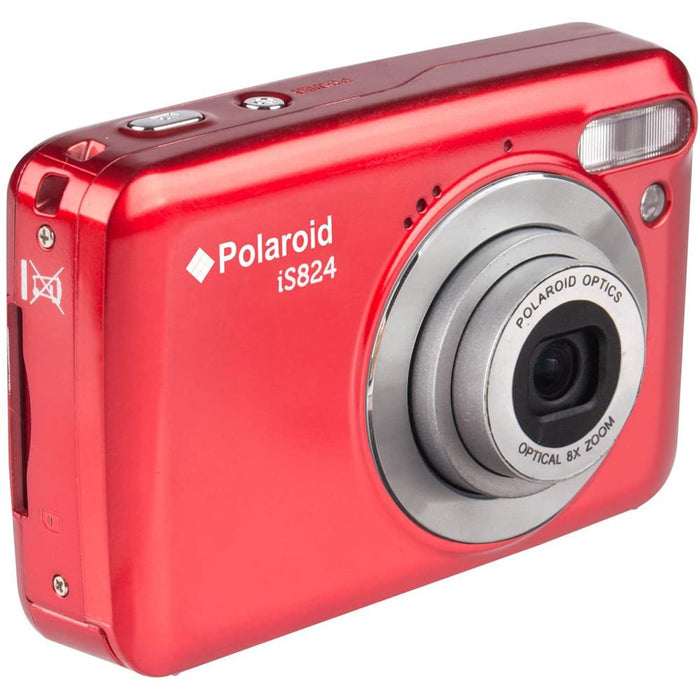 Vivitar Polaroid 16MP 8x Optical Zoom Digital Camera - Red (IS824-RED)