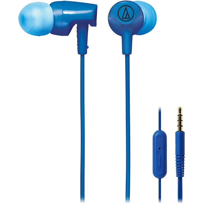 Audio-Technica ATH-CLR100iSBL SonicFuel In-ear Headphones with In-line Mic & Control