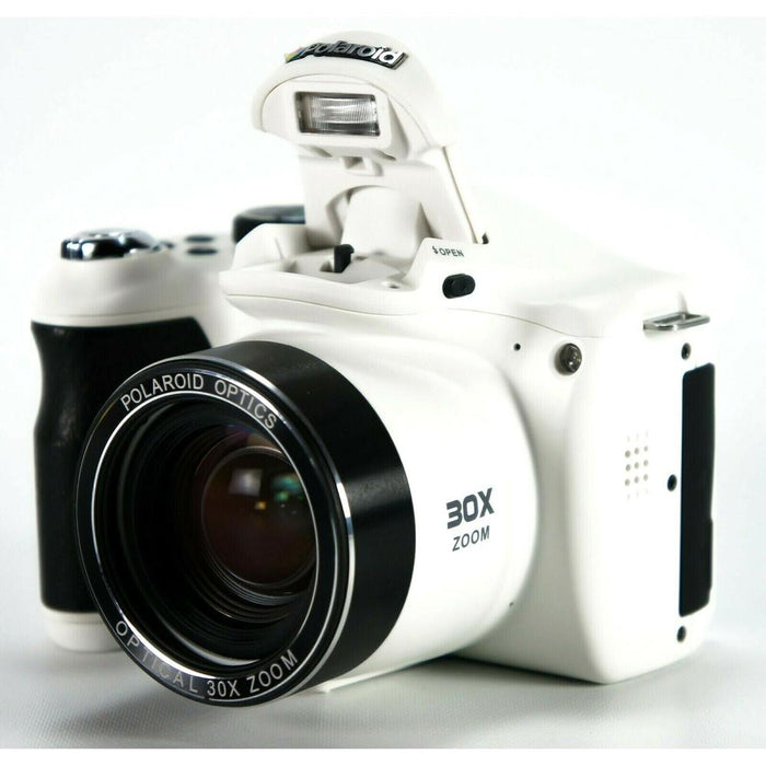 Vivitar IE3035 18MP Bridge Camera w/ 8GB SD Card Case and Tripod - (White)