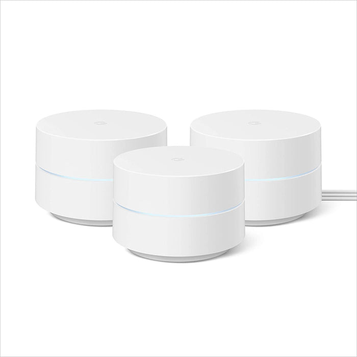 Google Wifi Network System Router AC1200 Point (3pk) with Indoor Security Camera (3pk)