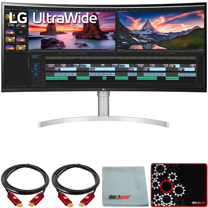 LG 38" U.Wide QHD+ IPS Curved Monitor NVIDIA G-SYNC Compatible+Mouse Pad Bundle