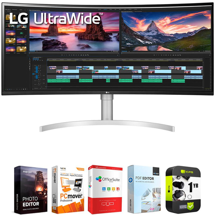 LG 38" U.Wide QHD+ IPS Curved Monitor NVIDIA G-SYNC Compatible + Warranty Bundle