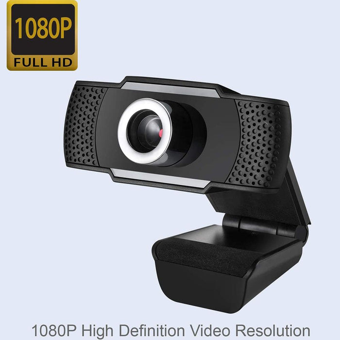 Adesso 1080P HD USB CMOS Sensor Webcam with Built-in Microphone - CyberTrackH4