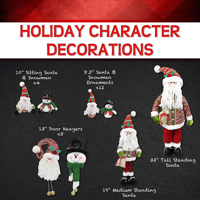 Fraser Hill Canyon Pine Tree and 196-Piece Holiday Decoration Set - FFORNTR-CM075-3GR