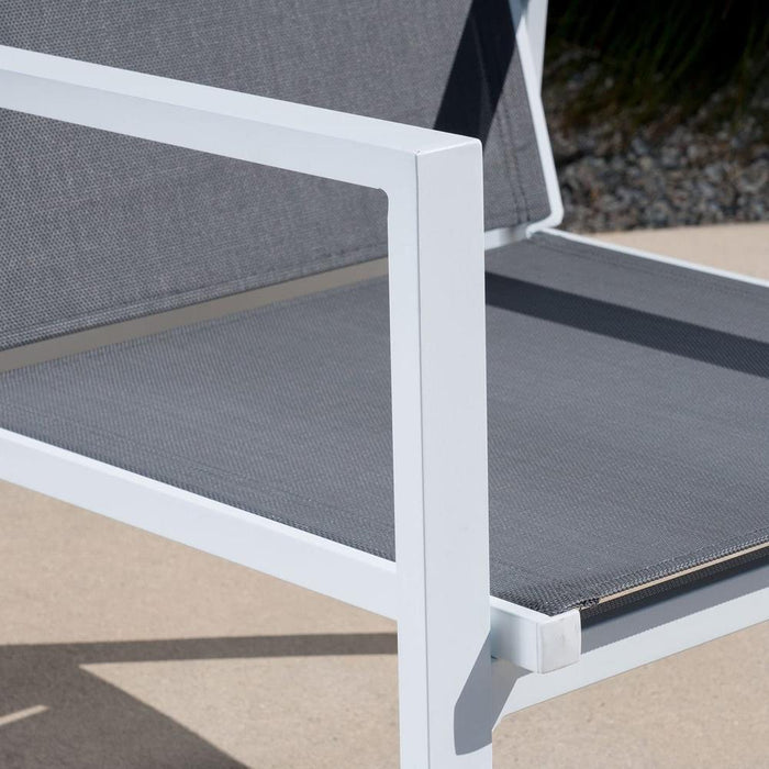 Mod Furniture 4-Piece Modern Outdoor Aluminum Chat Set - HARP4PC-WG