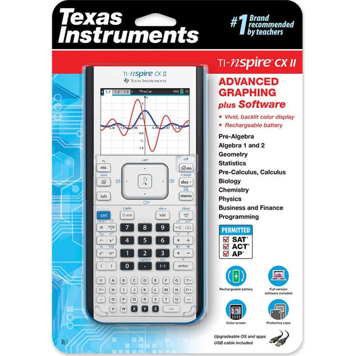 Texas Instruments TI-Nspire CX II - Color Graphing Calculator - NSCX2/ —  Beach Camera