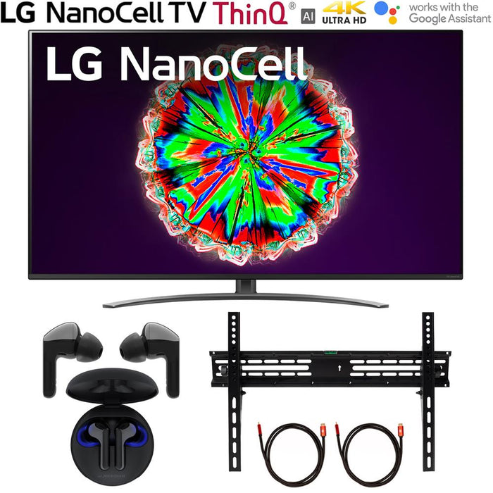 LG 49" Nano 8 Series 4K UHD NanoCell TV w/ AI ThinQ +LG FN6 Earbuds +TV Mount
