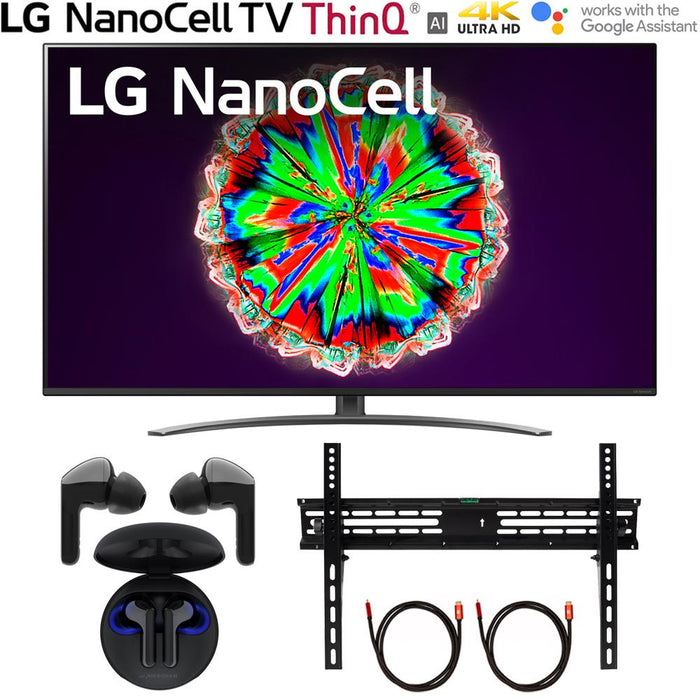 LG 55" Nano 8 Series 4K UHD NanoCell TV w/ AI ThinQ 2020 +LG FN6 Earbuds +TV Mount