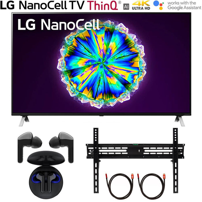 LG 55" Nano 8 Class 4K UHD NanoCell TV w/ AI ThinQ 2020 +LG FN6 Earbuds +TV Mount