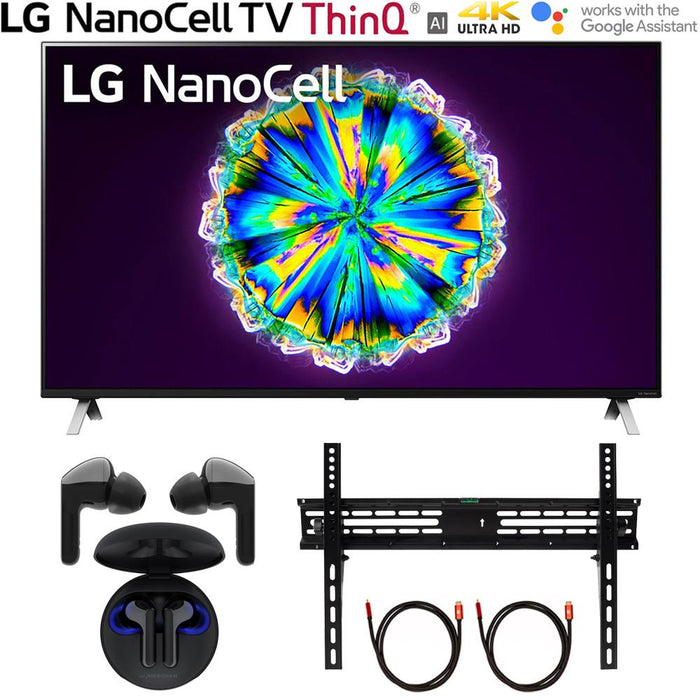 LG 49" Nano 8 Series 4K UHD NanoCell TV w/ AI ThinQ 2020 +LG FN6 Earbuds +TV Mount