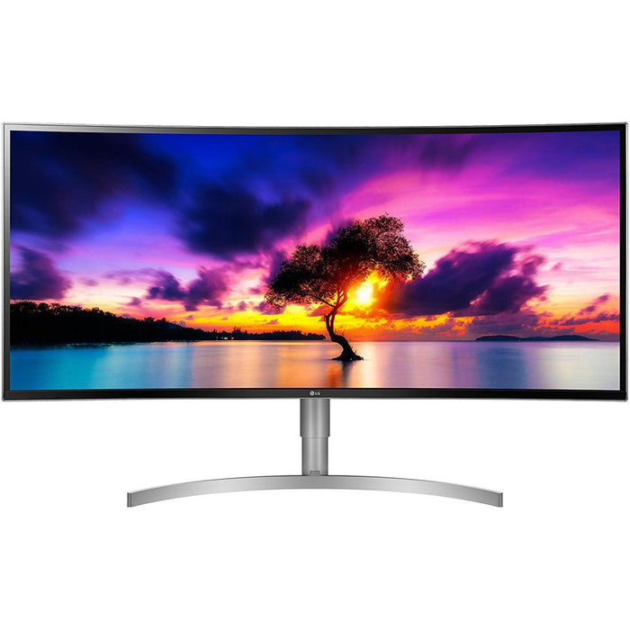 LG 38" Class Curved UltraWide Monitor with HDR 10 2018 with Mouse Pad Bundle