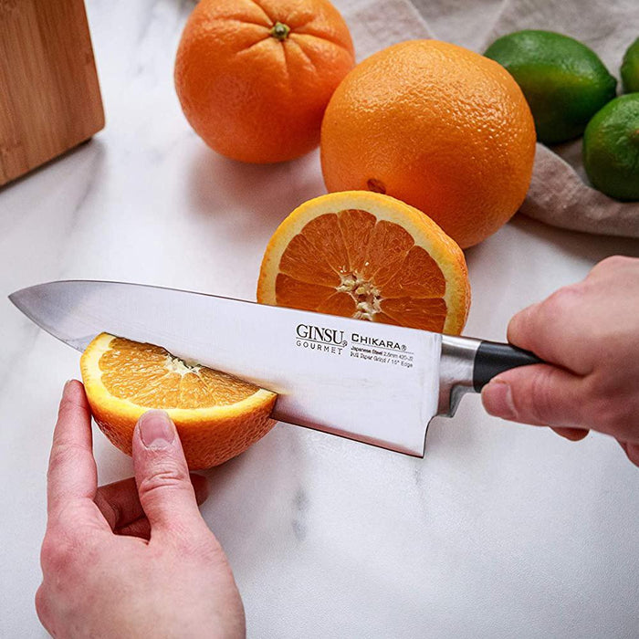 Ginsu Gourmet Chikara Series Forged 8-Piece Japanese Steel Knife Set Cutlery Set