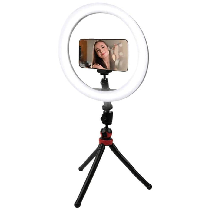 Vivitar 10-Inch Streaming Essentials LED Ring Light with Spider Tripod and Phone Mount