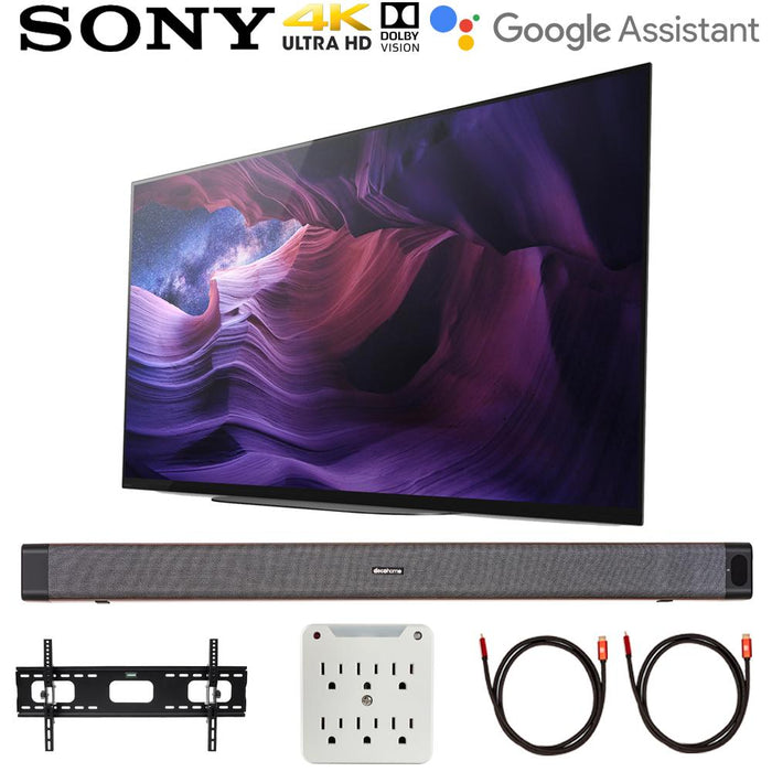 Sony XBR48A9S 48" A9S 4K UHD OLED Smart TV 2020 w/ Deco Home Soundbar Bundle