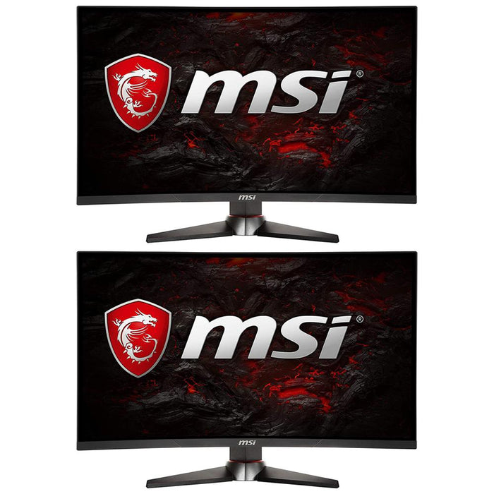 MSI Optix 24" FHD 1920x1080 144Hz 1ms FreeSync Curved Gaming Monitor 2 Pack
