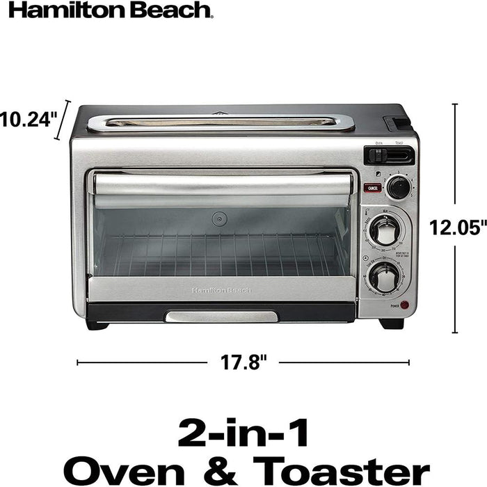 Hamilton Beach 2-in-1 Combination Oven & Toaster - 31156 REFURBISHED