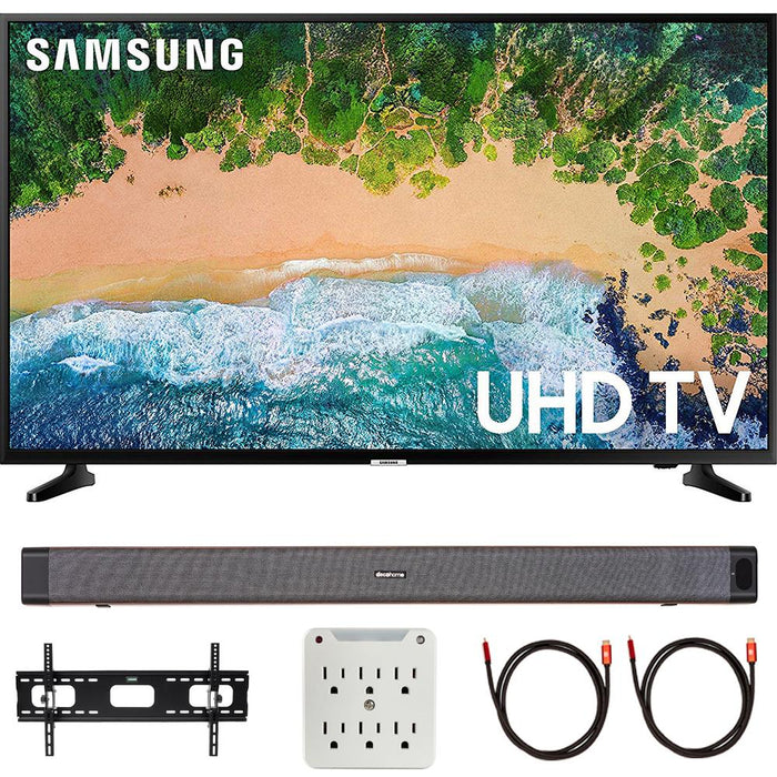 Samsung 43" NU6900 Smart 4K UHD TV (2018) w/ Deco Home Soundbar Bundle