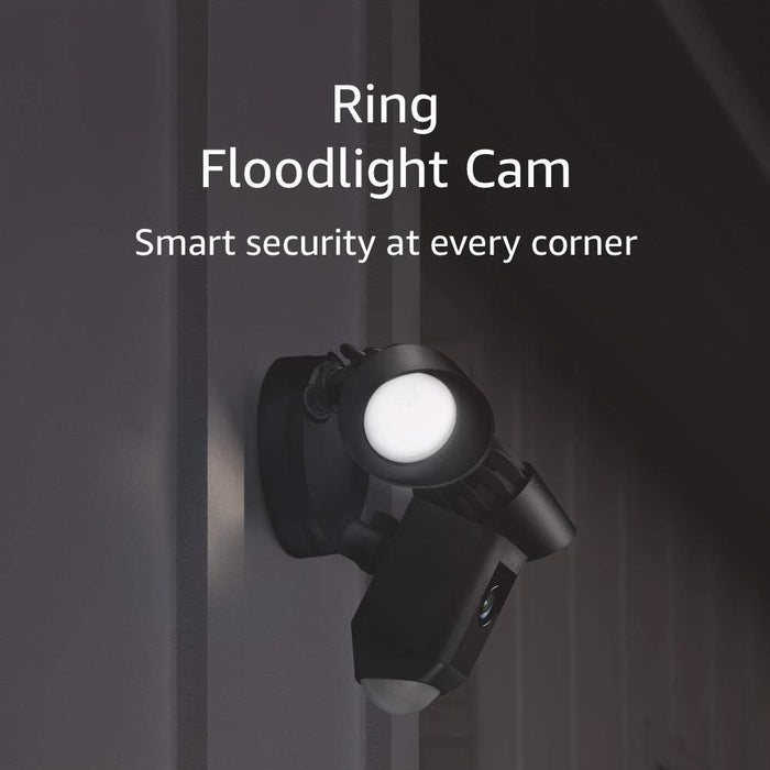 Ring Outdoor Floodlight Camera, Black Certified Refurbished