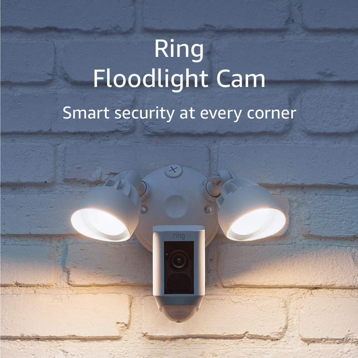 Ring Outdoor Floodlight Camera, White Certified Refurbished