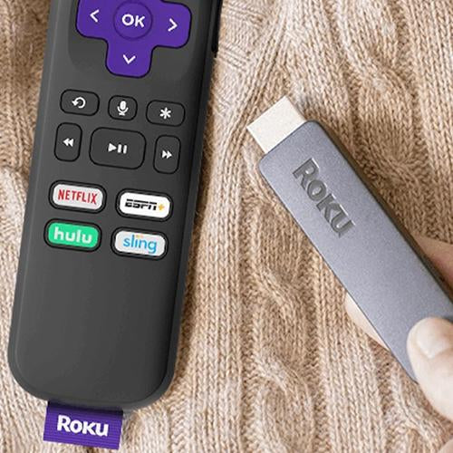 Roku Streaming Stick Portable Player + Voice Remote w/ TV Controls 3800XB Refurbished