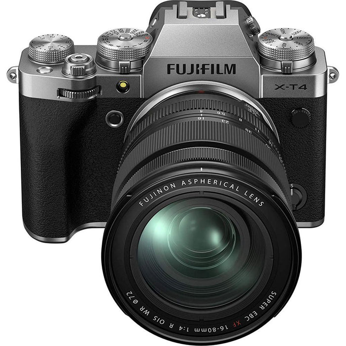 Fujifilm X-T4 26.1MP 4K Mirrorless Digital Camera with 16-80mm Lens Kit (Silver) 16652908