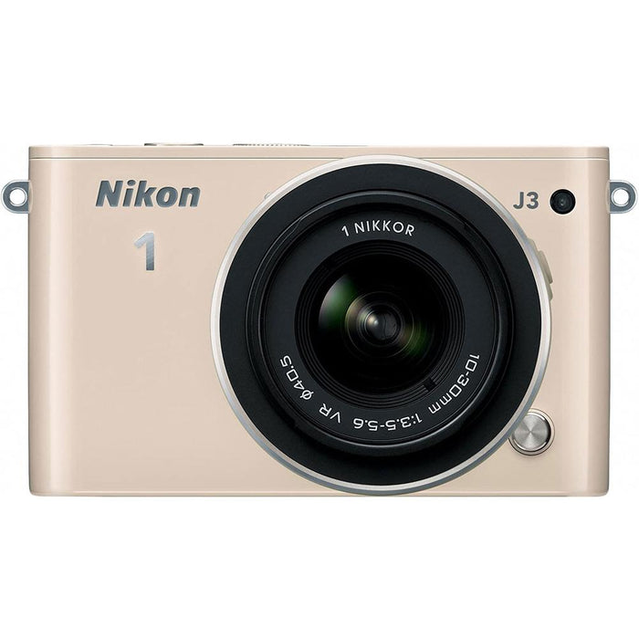 Nikon 1 J3 14.2MP Digital Camera with 10-100mm VR Lens Beige - Renewed