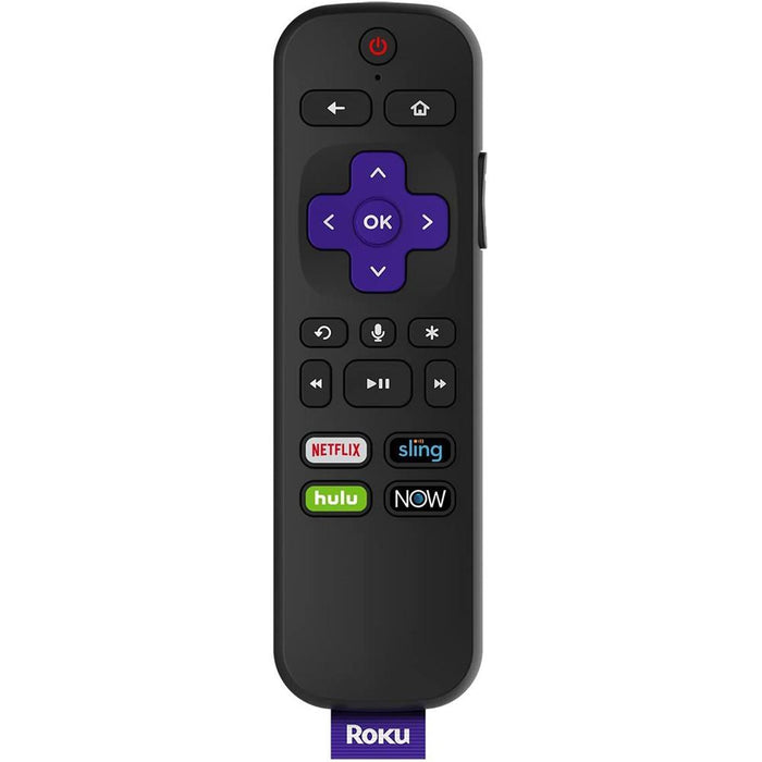 Roku Streaming Stick 3800XB Refurbished + Voice Remote w/ TV Controls Software Bundle