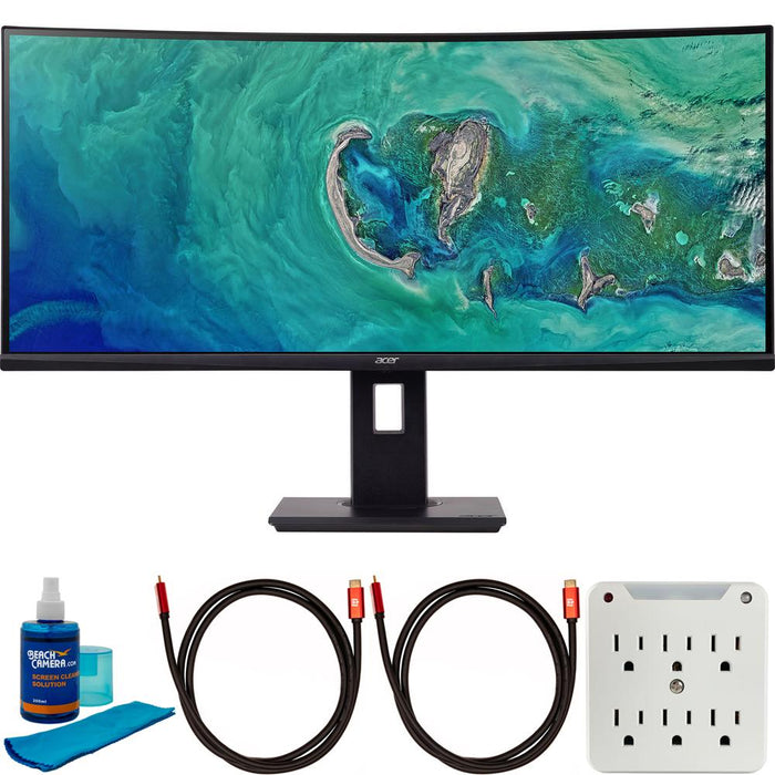 Acer ED347CKR bmidphzx 34" UW-QHD Curved Gaming Monitor w/ Accessories Bundle